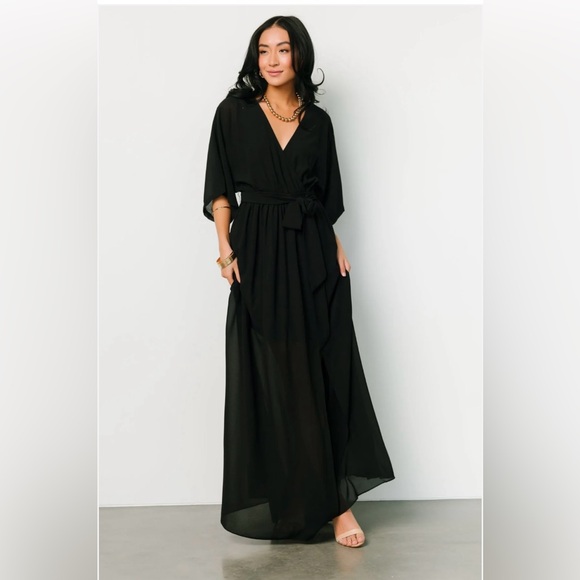Baltic Born Dresses & Skirts - Baltic Born Black Kia Kimono Maxi Dress